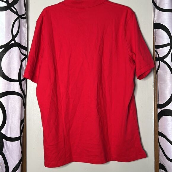 Lands’ End traditional fit, red polo, shirt, size large - Picture 7 of 8